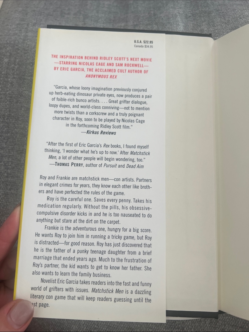 Eric Garcia Matchstick Men - Yellow Cover Paperback/Hardcover - Picture 3 of 6